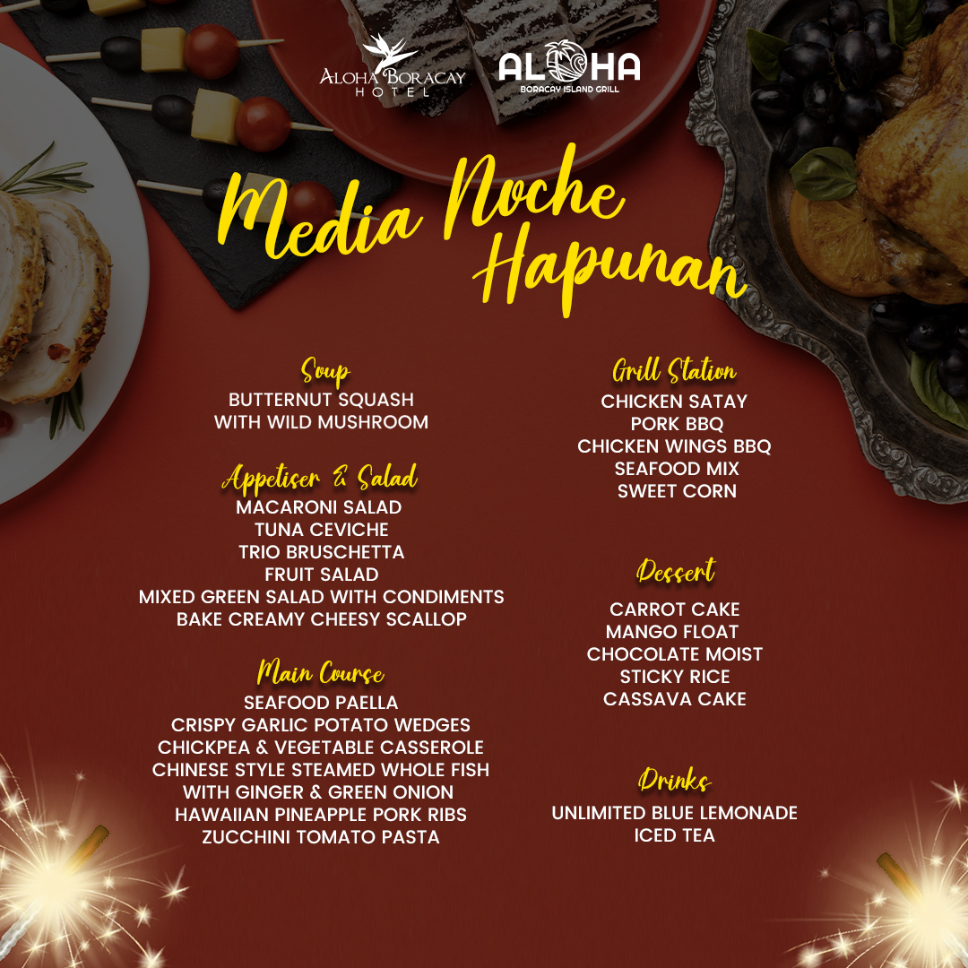 Media Noche Hapunan menu