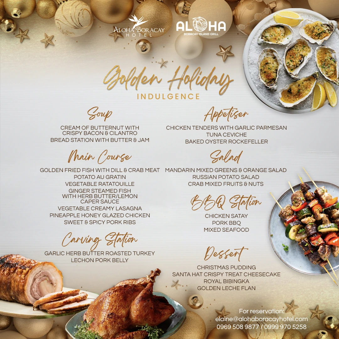 Golden Holiday menu
