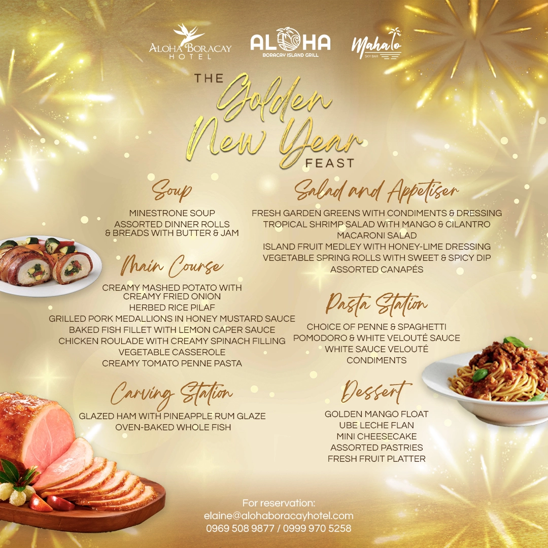 The Golden New Year Feast – Dinner Buffet menu